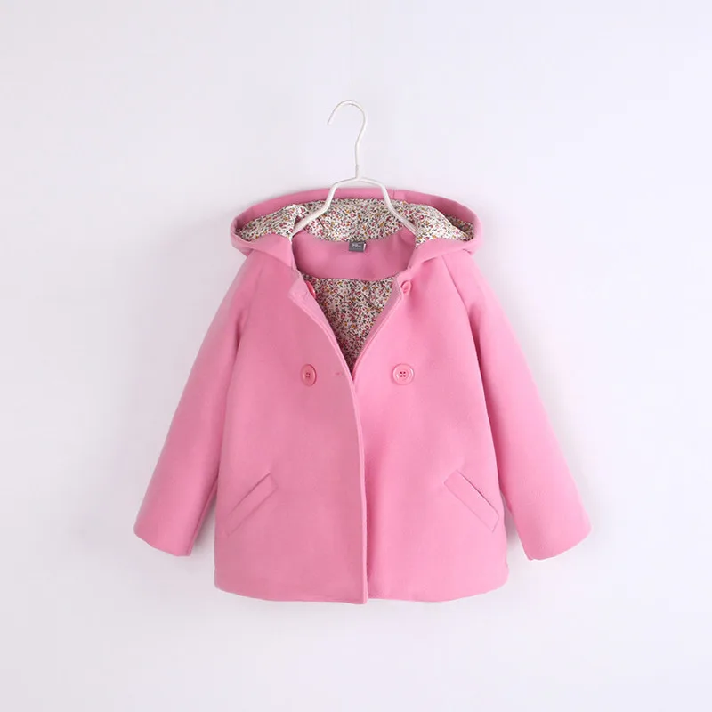 

Girls Woolen Coat European And American Style Woolen Cloth GIRL'S Coat Autumn And Winter New Style Kids' Coat