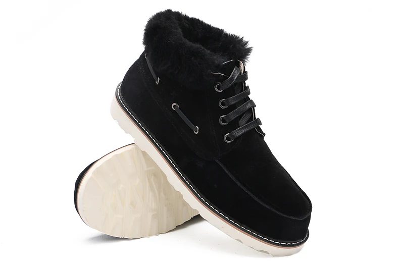 MYLRINA/высокое качество; модные мужские зимние ботинки Beckham; зимняя обувь на шнуровке; натуральная кожа; натуральная шерсть; ботильоны на меху