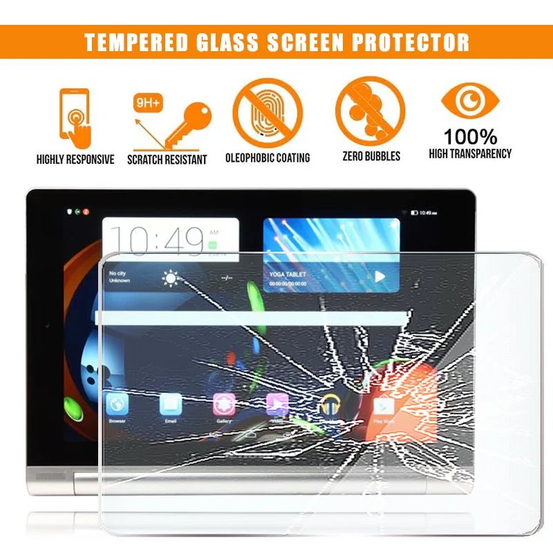 Per Lenovo Yoga Tablet 10 Hd + Tablet Pellicola Proteggi Schermo In Vetro Temperato Premium Antigraffio