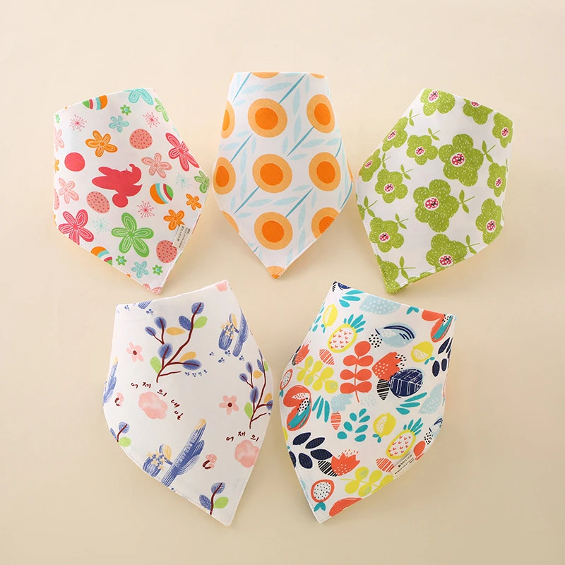 Baby Bibs 100% Cotton Newborn Baby Bandana Bibs Boys Girls Triangle Infant Saliva Towel Feeding Tools Cartoon Soft Bandana Bibs best Baby Accessories