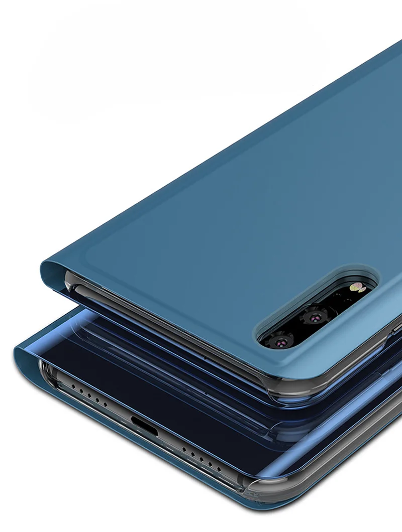 Зеркальный смарт вид Флип кожаный чехол для телефона Huawei P30 P20 P10 P9 Plus Lite Mate 20 10 9 8