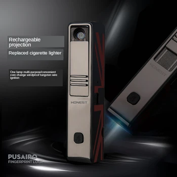 

Creative Electronic Lighter The projection images Function Lighter Cigar Cigarette Lighter Stainless Steel Usb Charge Lighter