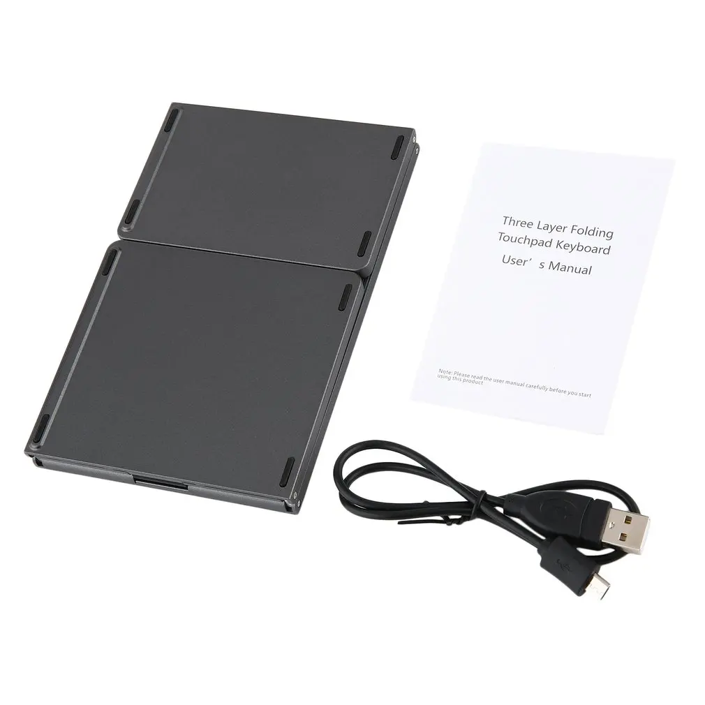 Складная Bluetooth клавиатура с тачпадом карманный размер портативная Мини тонкая