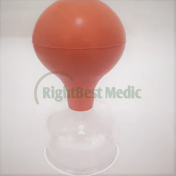 

1Cups-free shipping 5 Sizes Medical Glass and Rubber Vacuum Suction CuppingCups