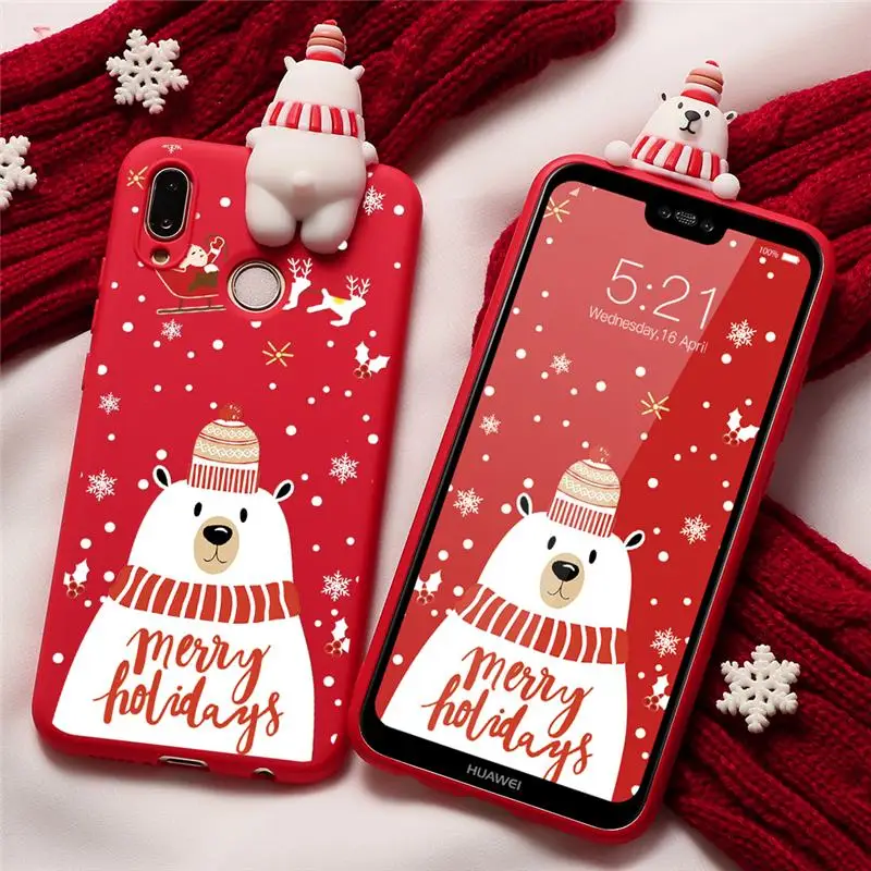 Счастливого Рождества чехол для телефона Huawei Nova 2i 2 Lite 3 3i 5 5i Pro P8 P9 P10 P20 P30 2017 P Smart 2019