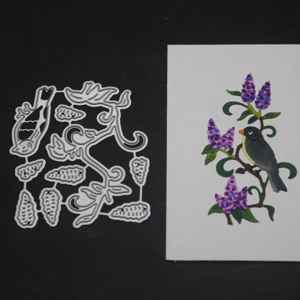 Bird Frame Metal Cutting Dies Tree Branches Troqueladora Flower Decoration Stencil Scrapbooking Stamps And Dies New Craft