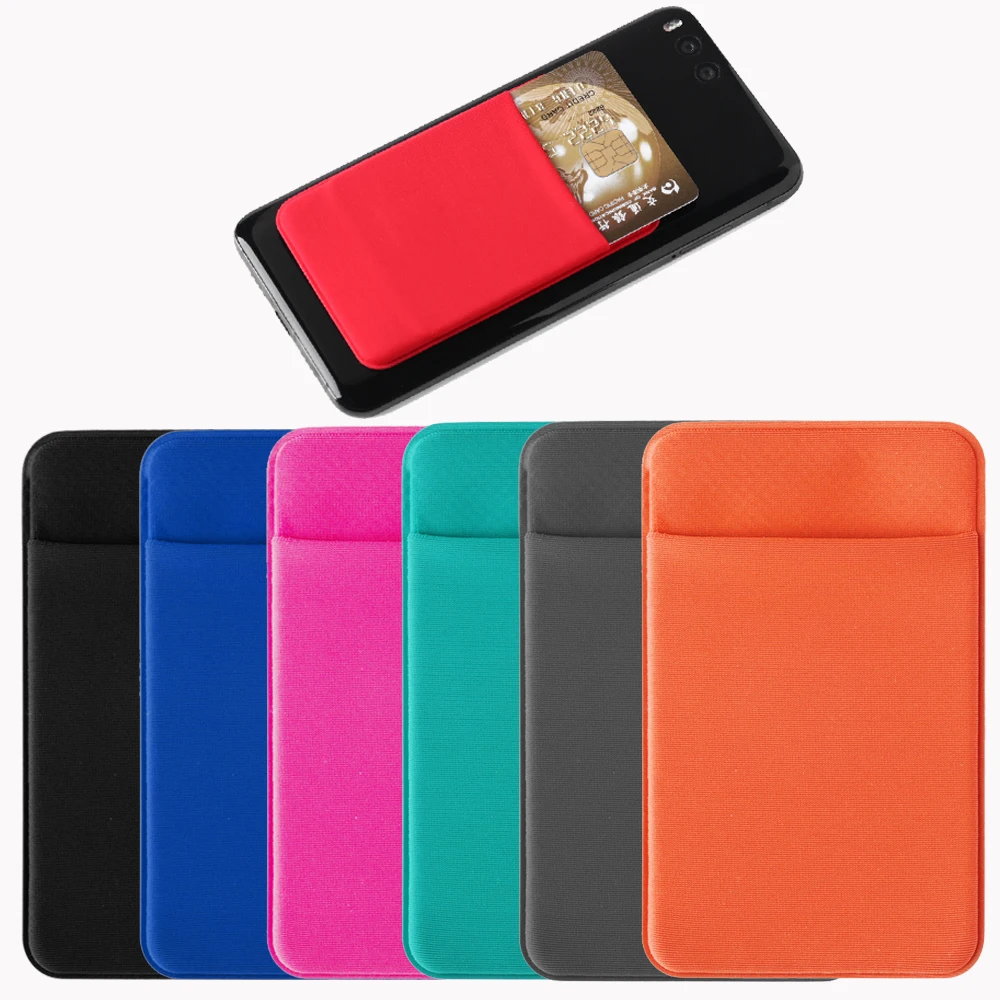 Sticker Pocket Wallet-Case Cell-Phone-Card-Holder Adhesive Mobile-Phone Credit Fashion
