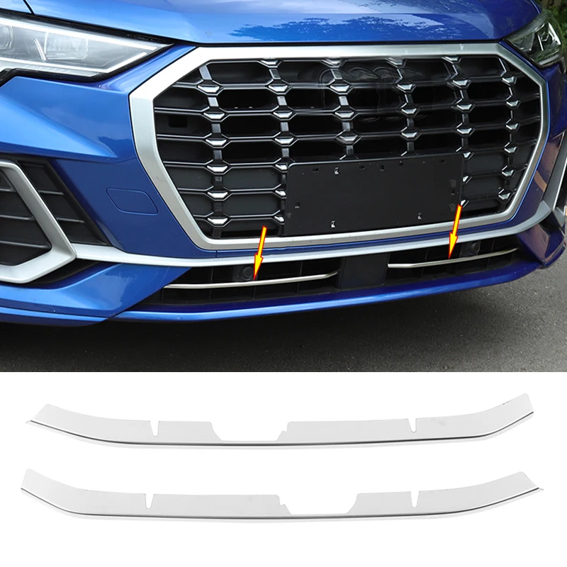 2 шт. хромированная решетка для переднего бампера автомобиля Audi Q3 F3 2019 2020