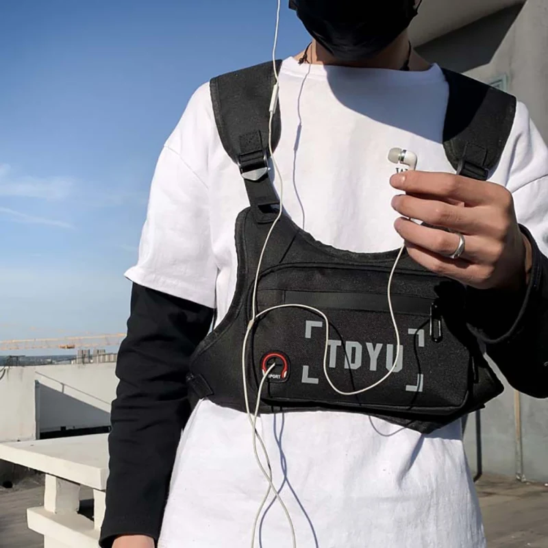 

New Tactics Outdoor Sports Men Women Chest Bag Functional Waterproof Hip Hop Streetwear Chest Rig Pouch Small Waist Pack