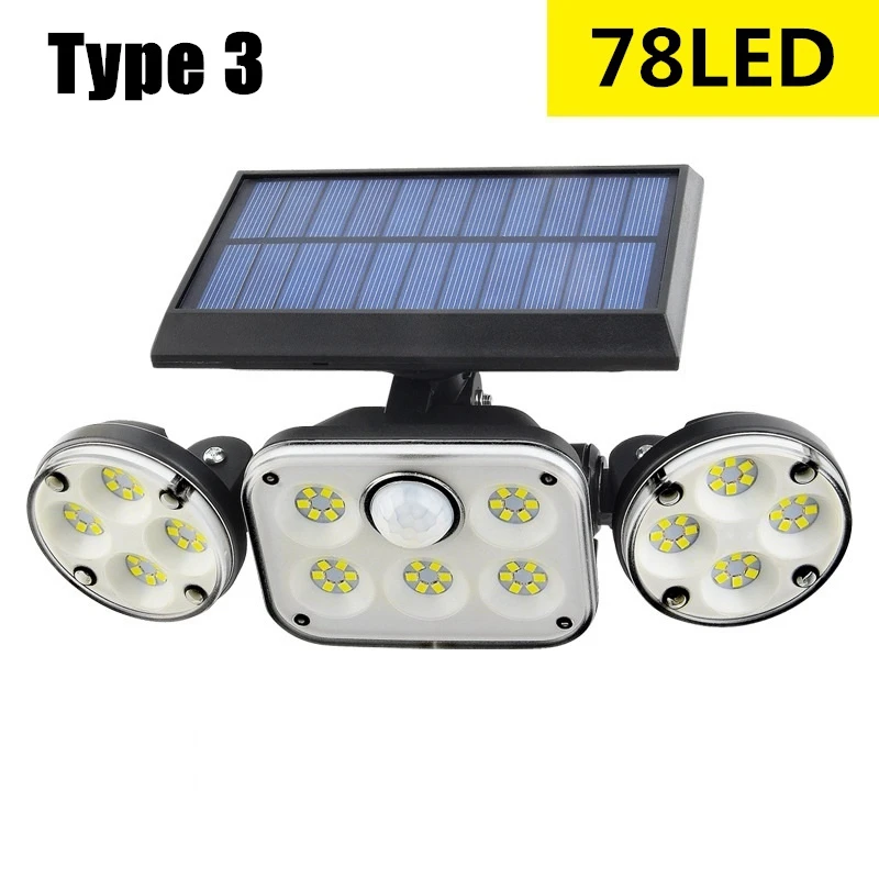New 20 LED Solar Motion Sensor Light Set  Includes Ultra Bright Zoomable Tact..