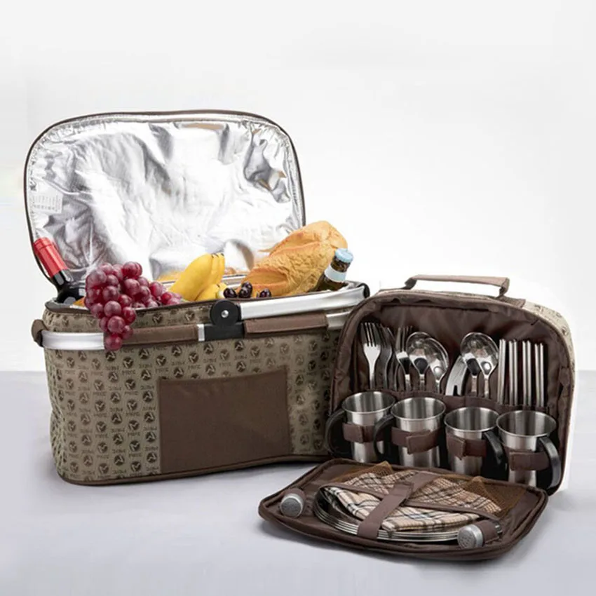 

AYC1603 портативная Термосумка для пикника, кемпинга, пикника, обеда, еды, ткань Оксфорд, Термосумка для еды для четырех человек