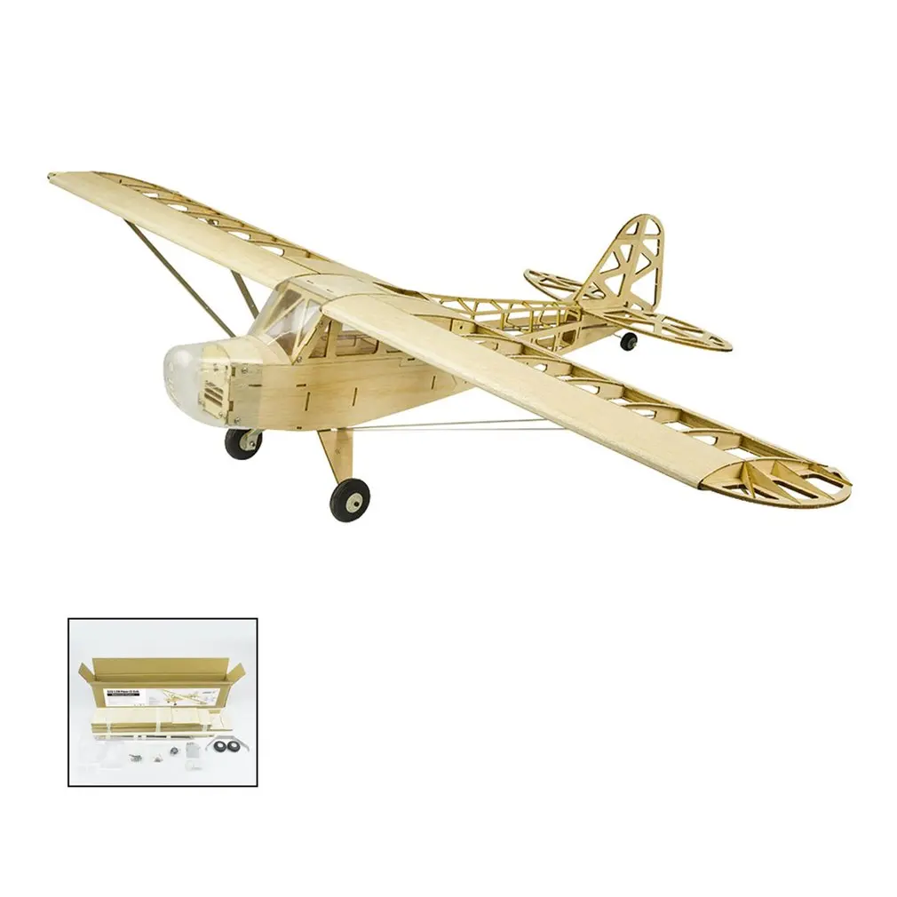 

EP J3 CUB Balsa Wood Training Plane 1.2M Wingspan Biplane RC Airplane Aircraft Model Toys DIY KIT/PNP for Kid