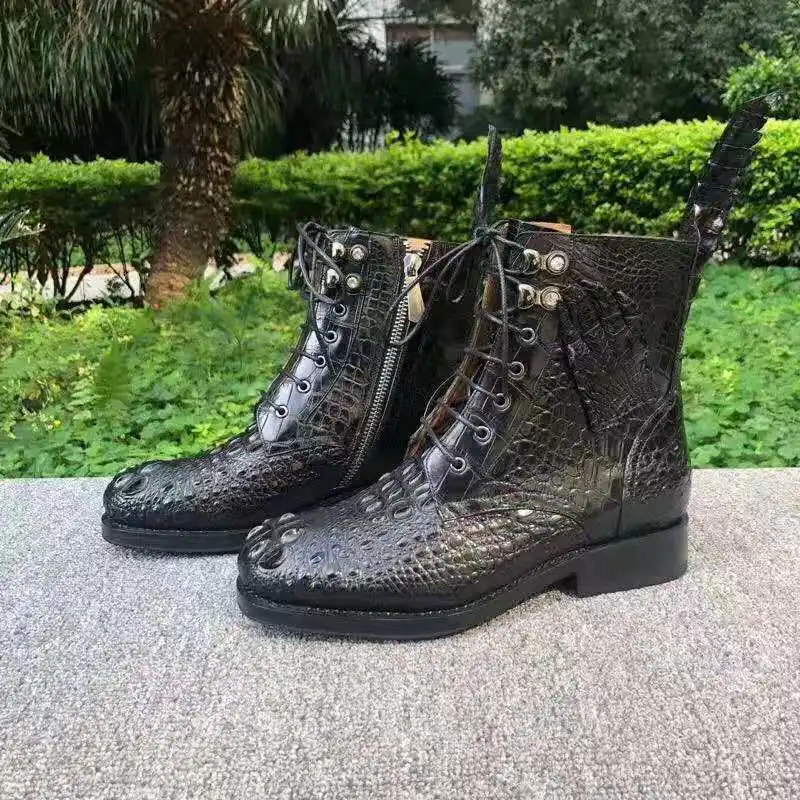 crocodile head boots