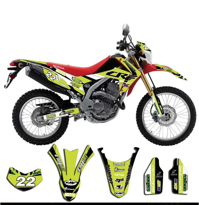 Графика фоны наклейки комплект для Honda CRF250L CRF250M 2010 2011 2012 2013 CRF 250L/M CRF