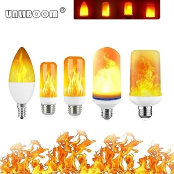 2020 Nieuwe Led Dynamische Vlam Effect Fire Gloeilamp E27 E26 B22 E14 E12 Led Corn Bulb Creatieve Flickering Emulatie 3W 5W 7W 9W