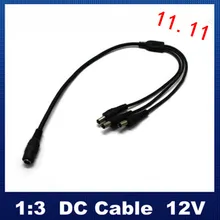 2 шт. DC разъем питания сплиттер адаптер Соединительный кабель 1 DC Женский до 3 штекер для безопасности CCTV камеры и светодиодные полосы
