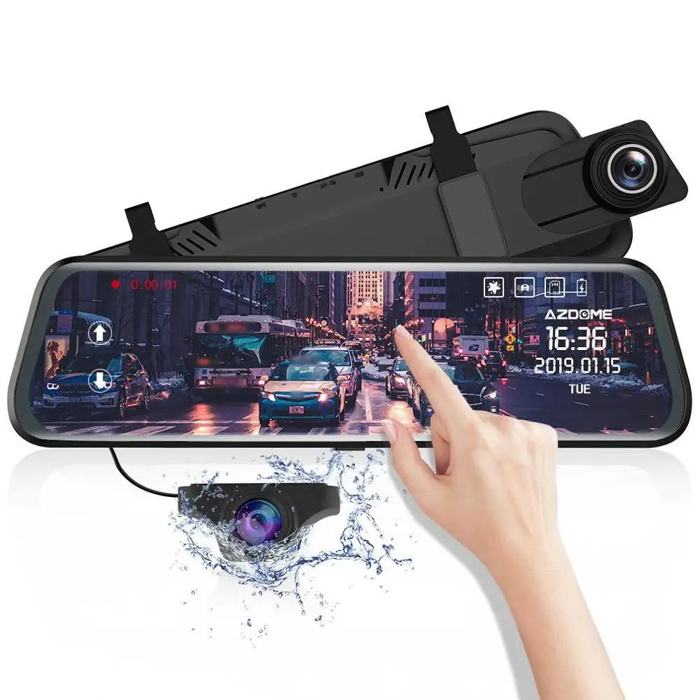 

Pg02 Streaming Media Recorder 10 Inch 2.5D Ips Touch Screen Dual Recording Gps Adas With 10-inch Mirror LCD Screen