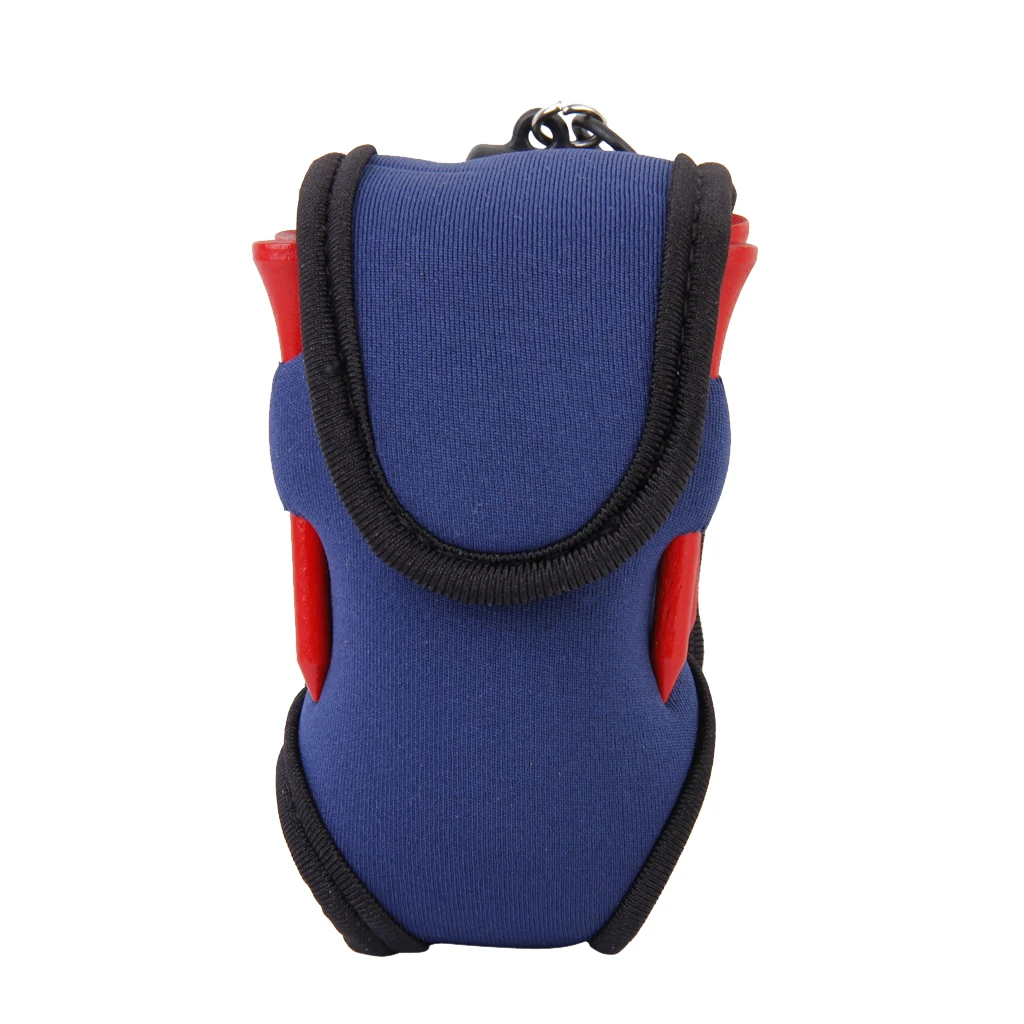 Neoprene SBR Mini Golf Ball Holder Bag W/ Hook Clip 2 Balls 4 Tees