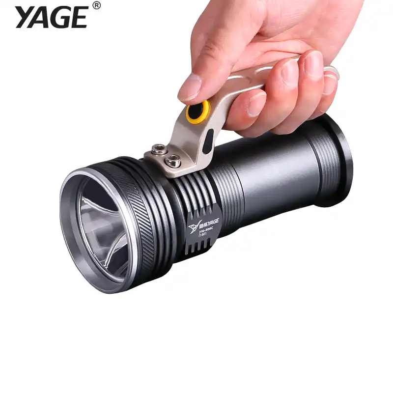 yage linterna led cree recargable lampara de mano linterna de camping tactil con 2 18650 bateria linternas lampara eu usa uk enchufe