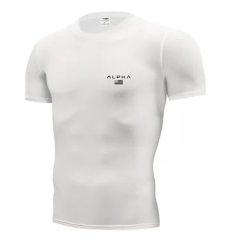 

men's summer fitness sports shirt short-sleeved jogging shirt men training tshirts tops sports compression quick-drying t shirt
