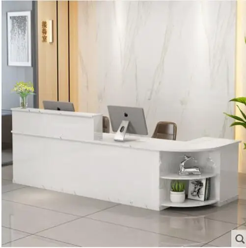 Reception desk Counter counter cashier semicircle corner commercial education and training institutions counter