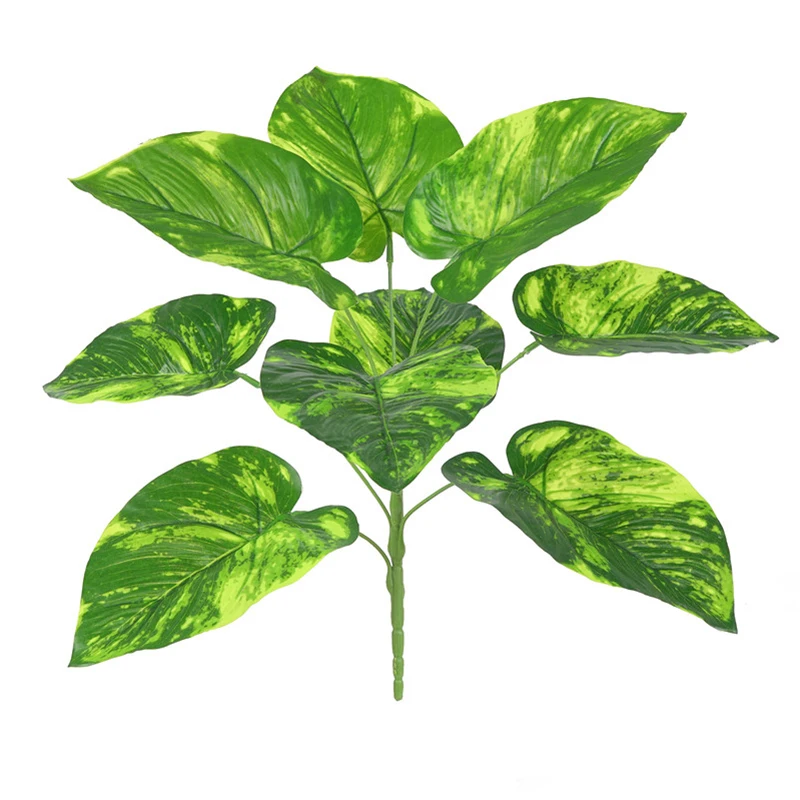 2 Colors Artificial Evergreen Leaf Plants Fake Tree Leaves Greenery Decorative