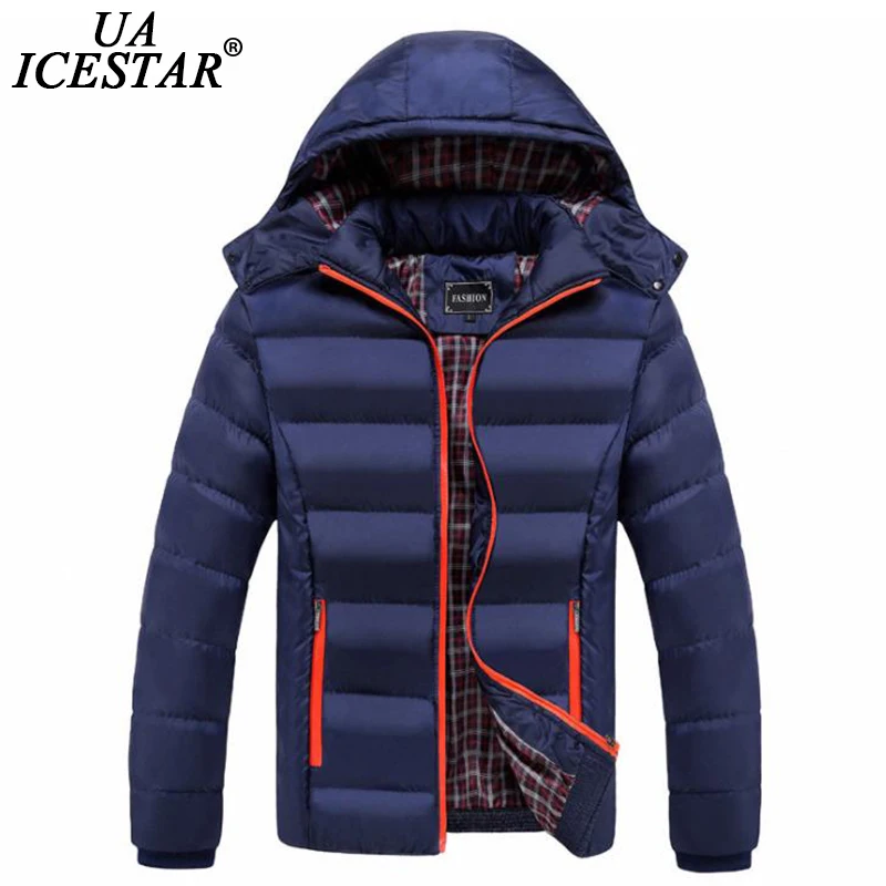 

UAICESTAR Winter Hooded Jacket Men's Parka Coat Fashion Zipper Pocket Parkas Thick Warm Solid Color Coats 5XL Casual Men Jackets