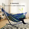 Outdoor Convenient Portable Canvas Hammock No Stand Multi-functional Practical Camping Sleep Swing Hanging Bed Garden Furniture 2