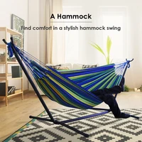 Outdoor Convenient Portable Canvas Hammock No Stand Multi-functional Practical Camping Sleep Swing Hanging Bed Garden Furniture 2