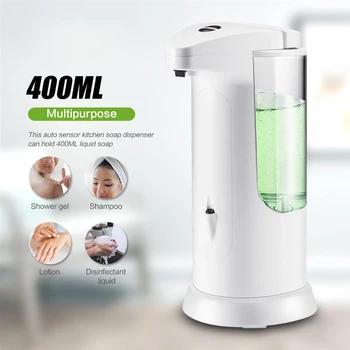 

400Ml Touchless Automatic Soap Dispenser,Smart Sensor Liquid Soap Dispenser Detergent Dispenser for Kitchen Bathroom