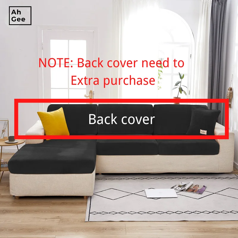Other Home & Living Black Velvet Cushion Sofa Cover For Living Room