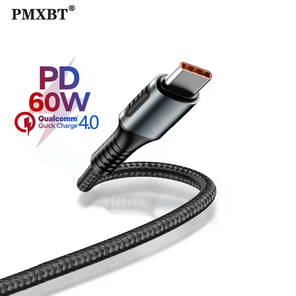 USB C к кабель PD для быстрой зарядки зарядное устройство Huawei P40 P30 P20 Pro Samsung S20 S10 A71 1 м