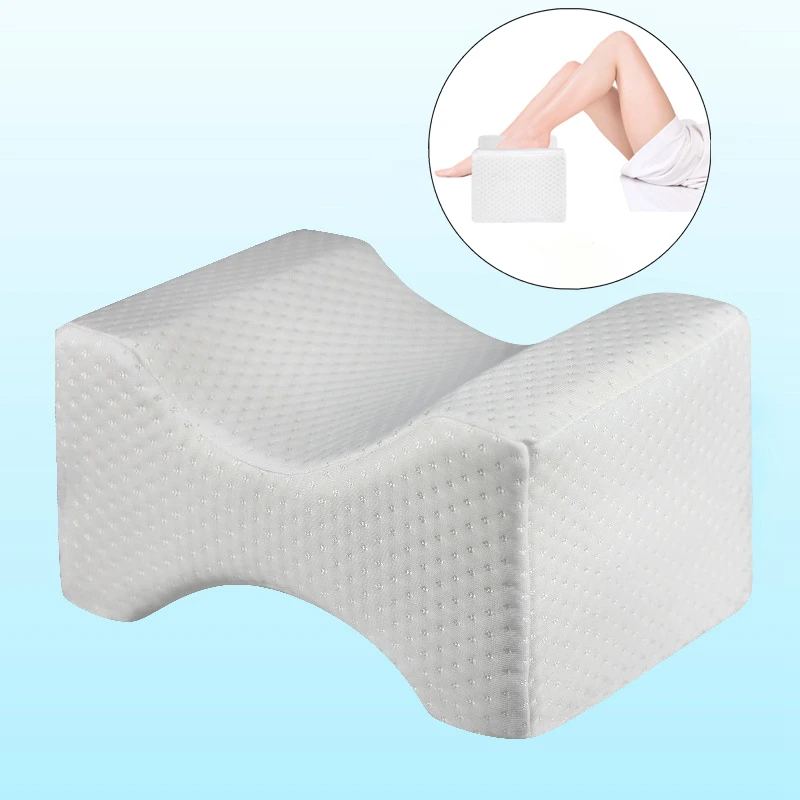 Knee Pillow for Side Sleepers Memory Foam Wedge Leg Pillow Sciatica Back  Hip Joint Pain Relief Side Sleeper Leg Pad Support Cushion