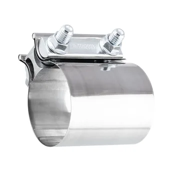 

Stainless Steel 2.5'' Butt Joint Band Exhaust Clamp Sleeve Coupler Part New