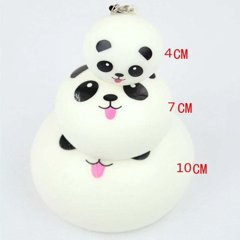 

Lovely Squish Springback Panda Toys Funny Anti Stress Ball Expression Toy Simulation Toys Key Buckle Hanging Ornament