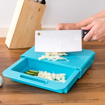 

3 in 1 Cutting Board Retractable Removable Vegetable Fruit Storage Filter Frame Kitchen Tool Multifunction Chopping Board