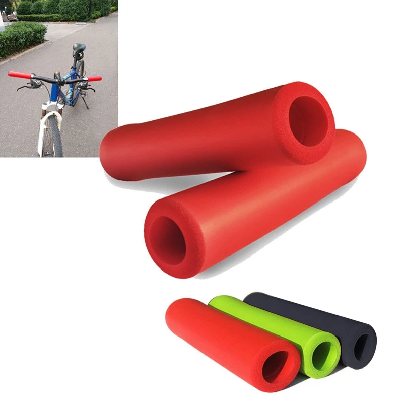 Handle Bar Grips Scooter BMX MTB Mountain Bike Bicycle Cycle Ultralight Silicone(red