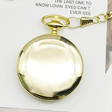 Гладкие и Яркие модные ретро двухгранные карманные часы серебряные карманные часы с ожерельем карманные часы Четыре цвета на выбор