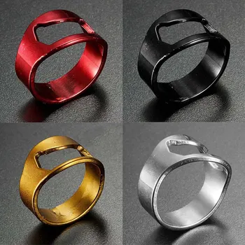 

Bottle Opener Portable Stainless Steel Ring Beer Cap Remover Outdoor Keychain Accessories