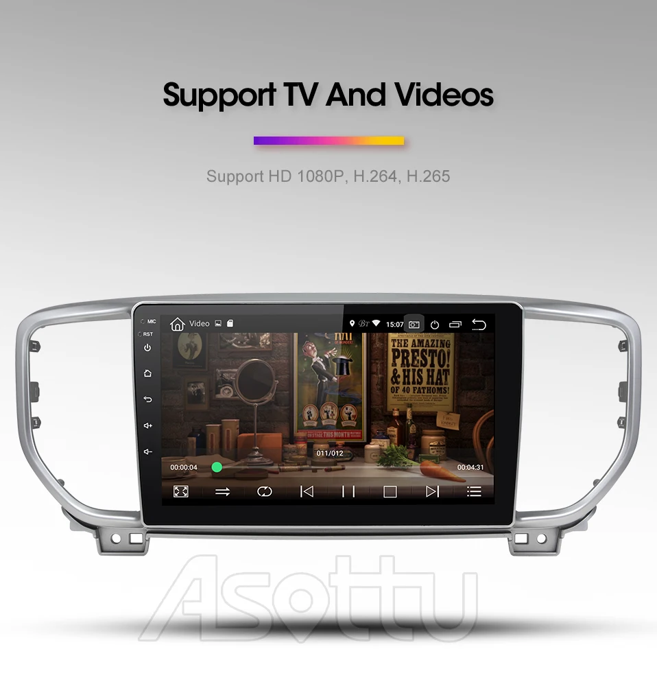 Автомобильный dvd-плеер Asottu DSP android 9,0 PX30 для KIA sportage KX5 gps навигация 1 din стерео головное устройство автомобиля стерео