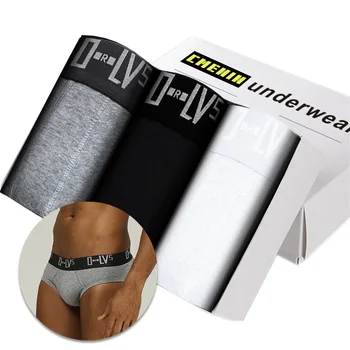 

3Pcs/lot 2020 Men's Sexy Underpants male underwear Breathable men's cotton briefs underpants lot cuecas slip homme Panties OR209