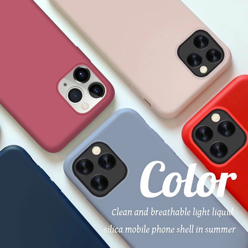 

Original official Liquid Silicone Case For iphone 11 7 8 X 6 S 6S Plus Case for iPhone XR XS 11 Pro MAX Soft Cover With logo