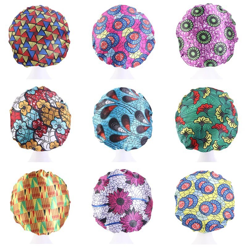 PROD 1005003349168029 50 PCS Satin Bonnet For Women African Patterns
Floral Print Silky Night Sleep Cap Hair Care Beanie Fashion Hair
Accessories