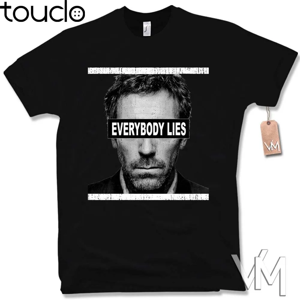 Модная футболка с надписью All LIES Dr House CULTISSIME Fun Dr. Series gr|tee shirt|fashion t-shirtdr house |