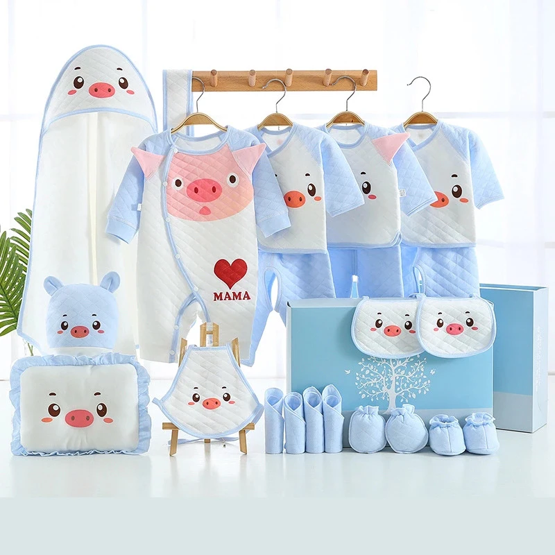 

New 22Pieces Newborn Baby Girls Clothing 0-6months Infants Baby Clothes Boys Clothing Gift Set Cotton Underwear Warm Suit