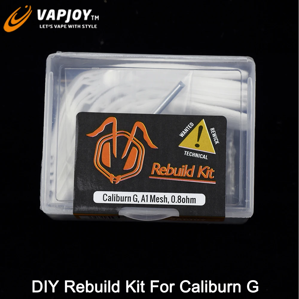 

Original VAPJOY DIY Premade Coil Rebuild Tool Kit For Caliburn G 1.0ohm 1.2ohm 0.8ohm A1 Mesh Coil Pod Cartridge DIY Accessories