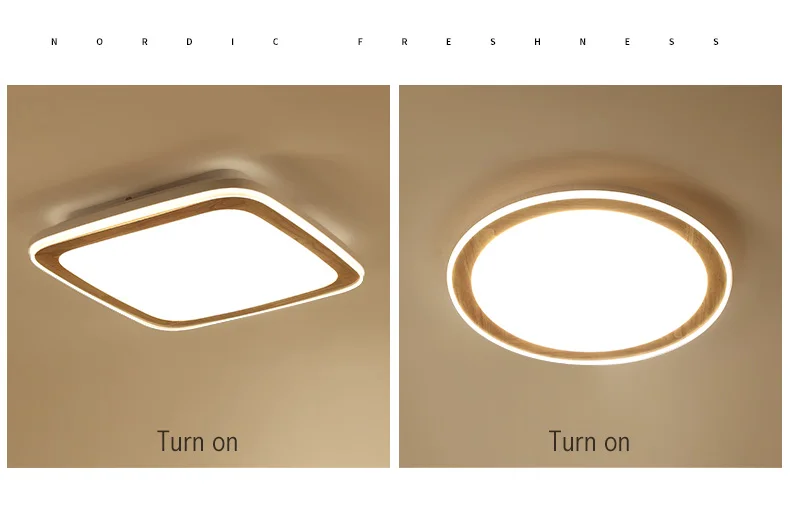 FSS современный прямоугольный потолочный деревянный светильник светодиодный потолочный светильник для гостиной спальни украшение лампы домашние осветительные приборы AC90-260V