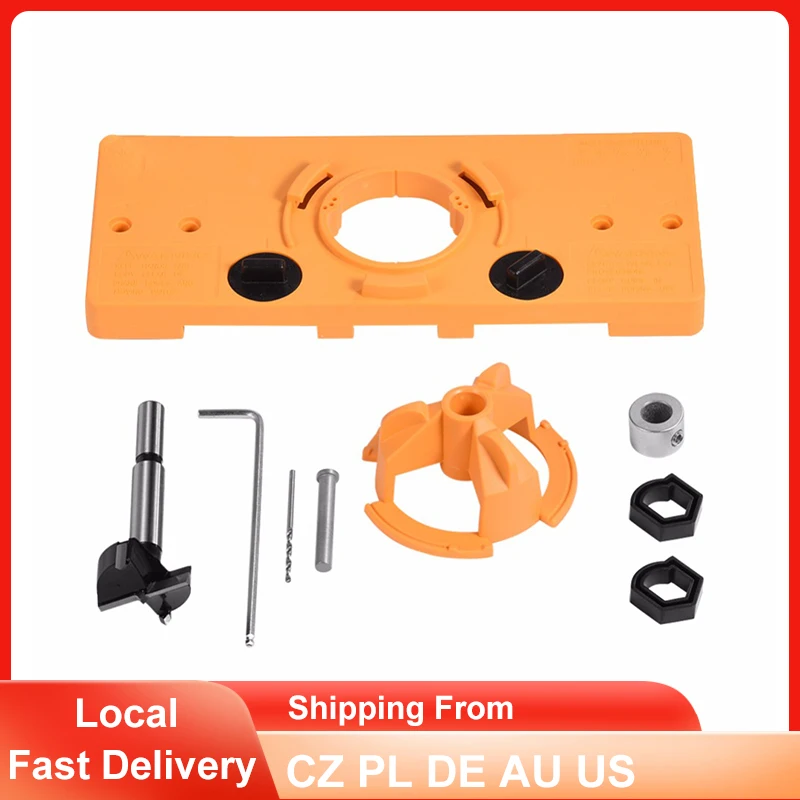 Concealed Hinge Drilling Jig 35mm Cup Style Boring Hole Drill Guide Woodworking Forstner Bits Door Wood Cutter | Инструменты