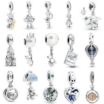 

Hot Sale 100% 925 Silver Beads Mouse Ballon Dumbo Buzz Lightyear Beads Charms fit Original Pan's Bracelets Women DIY Jewelry