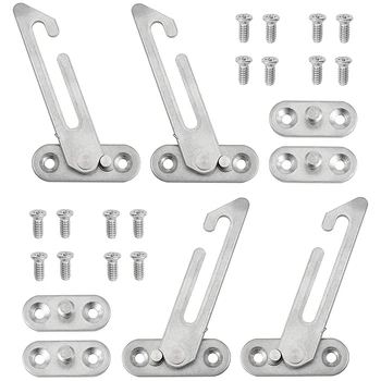 

SHGO HOT-4 Pack Window Restrictor Locks Window Restrictor Hook Stainless Steel Child Lock Restrictor with Screws for Upvc Window